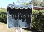 Horse box tent colour black with decorated border